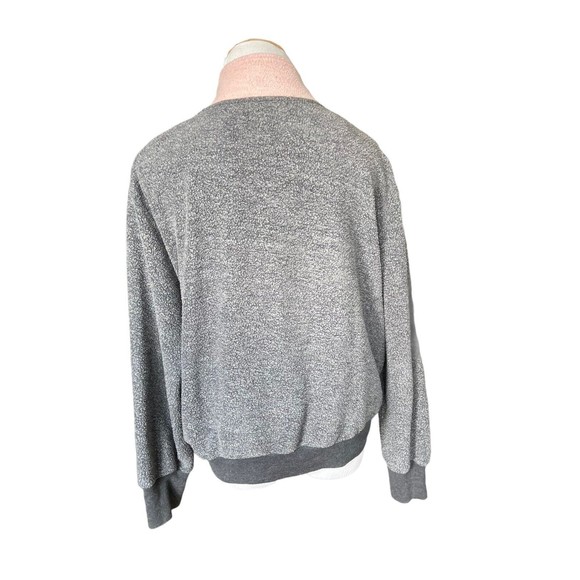 Wildfox Womens Soto Warmup Sweatshirt Size M Gray Pink ColorBlock Fleece 1/4 Zip - Picture 4 of 11